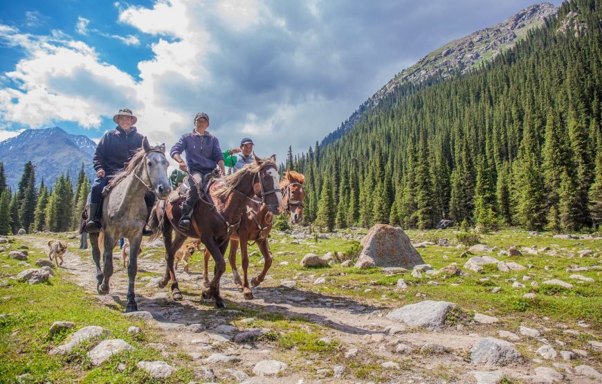 Dviejų pėrejų žygis žirgais Kirgizijoje, Tian Šanio kalnuose